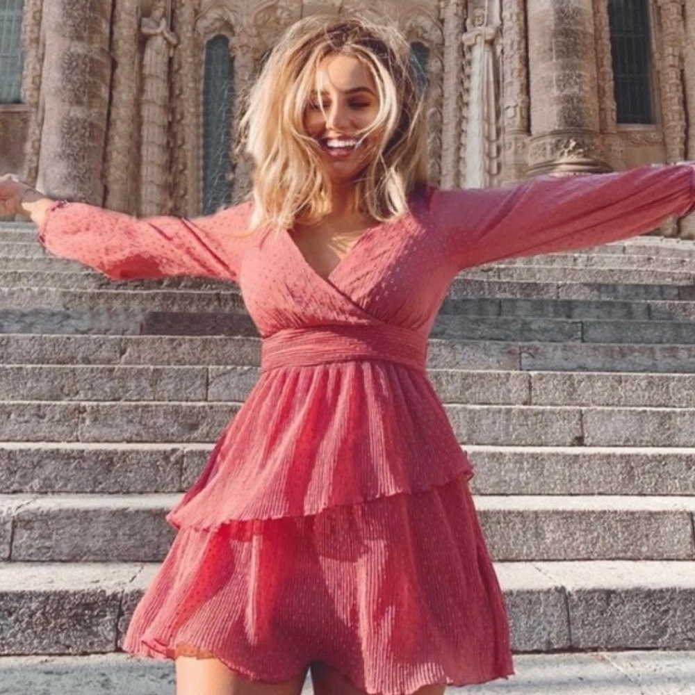 Zara Ruffle Mini Dress - Picture 2 of 3